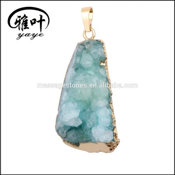 Natural Blue Geodes Crystal Cluster Geodes Pendants for Sale