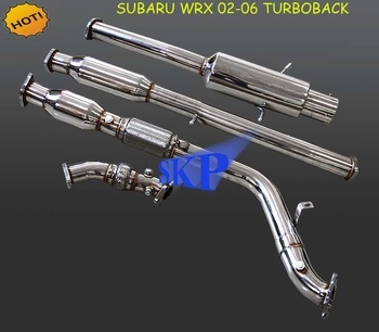STAINLESS STEEL TURBO BACK FULL EXHAUST SYSTEM FOR WRX EXHAUST GDB 02-06 (Fits: WRX )
