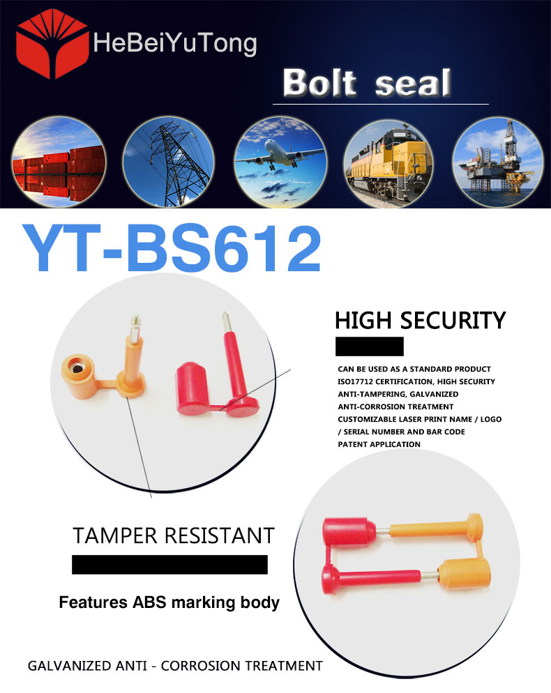 ISO certification transport safety disposable bolt seals