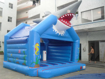 inflatable shark bouncer/shark bouncy house/shark man jumping house