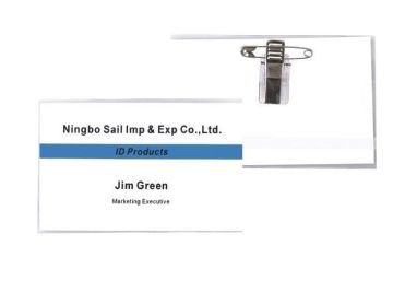 Pet Pin Clip Badge Conference Name Badge Holders For Identity Purpose (90x54mm) 30390