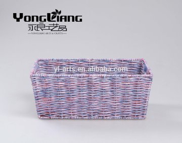 decorative multicolor PP pipe rectangular storage basket