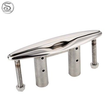 Stainless Steel Flush-Mounted Pull-Up Mooring Cleat for Marine Hardware
