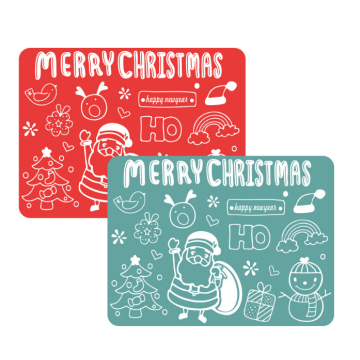 Merry Christmas Design Silicone Placemat for Kids