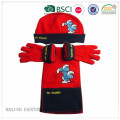 Custom The Samrfs Patent Fleece Hat Scarf And Gloves Set