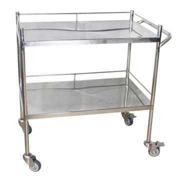 Hospital Instrument Medical Trolley Cart con 2 capas