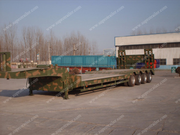 Drop deck trailer,  3 axles trailer,  Extendable low bed trailer