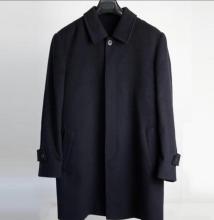 Men Black Cashmere Coat