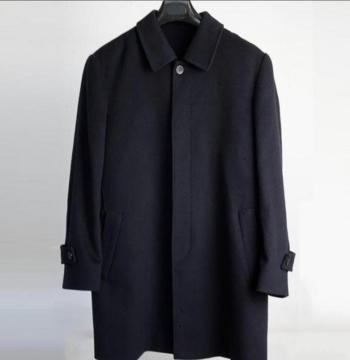 Men Black Cashmere Coat