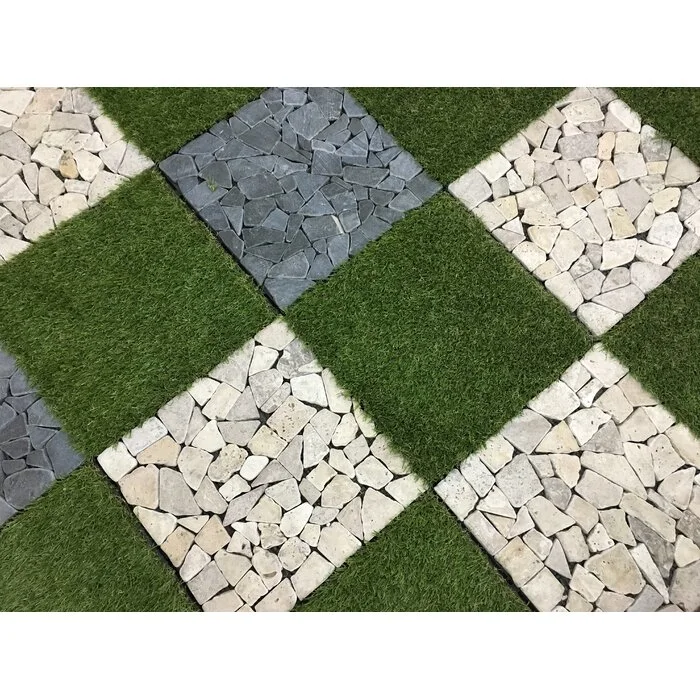 Fake Grass Deck Tile Flooring Anti-Rot Turf Grass Deck Tile DIY Interlocking Deck Flooring