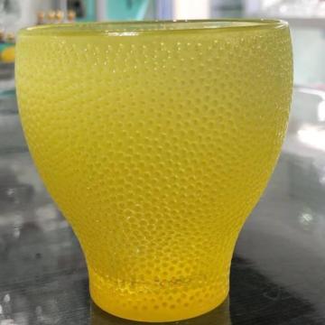 Lemon shaped blue color glass drinking cup