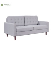Cafe&Home Use Wood Legs Fabric Double Sofa