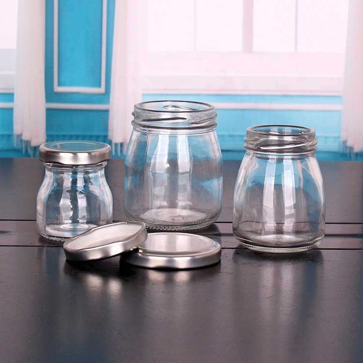 100ml 150ml Glass pudding jar with twist-off lid