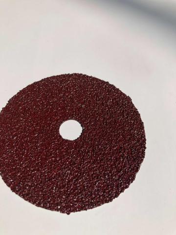 Aluminum oxide fiber disc polishing