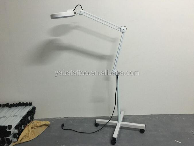 Factory Led Magnifying Lamp 5 Times Magnification Movable Pulley Base Beauty Lamp For Facial Care Tattoo Or Reading