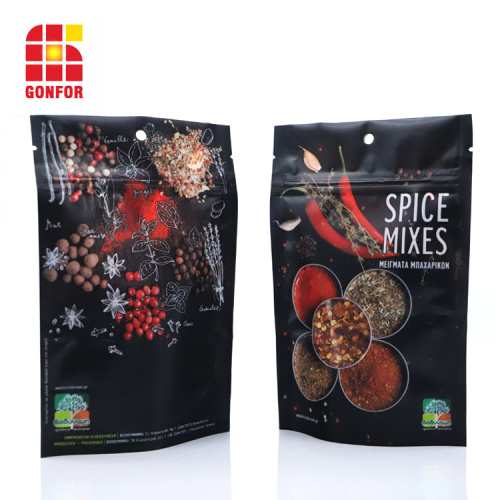 Spice Packaging Impreso Stand Up Pouch con Ziplock