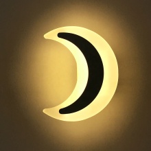 Moon LED Wall Lamp for Children's Bedroom Acrylic Wall Decoration