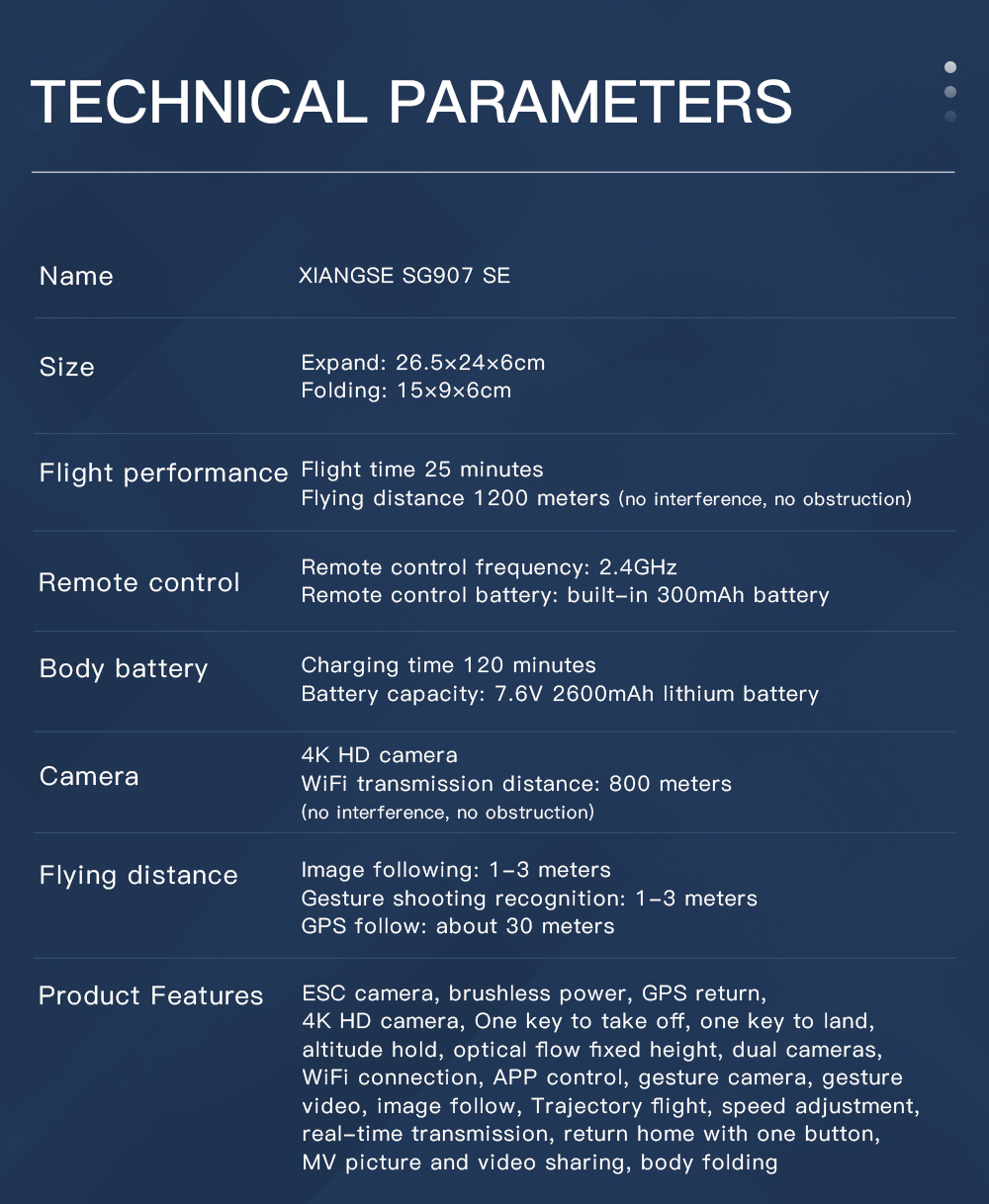 ZLL SG907SE Electrically adjustable camera brushless UAV HD 4K aerial photography remote control aircraft four axis aircraft