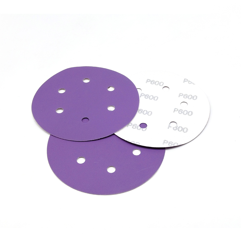 Disc de lijado de cerámica 150 mm de papel abrasivo de gancho y bucle
