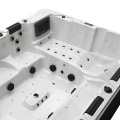 Semi Inground Hot Tub 9 People Whirlpool Spa Tub With LED Ligth