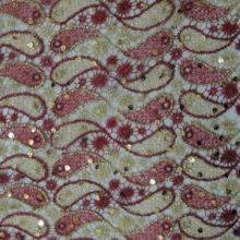 Sequins Embroidered on Tull Lace Fabric with 52-inch Width