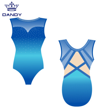 Sleeveless ombre sublimated leotards