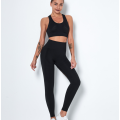 Hoge taille push-up legging zwart/grijze kleur