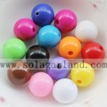 Various Size Opaque Acrylic Loose Spacer Beads For Jewelry Making