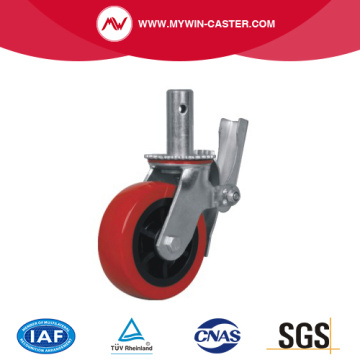 Red PU Scaffolding Caster