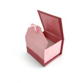 bruiloft gunst ring doos magnetische sluiting roze mini geschenkdoos