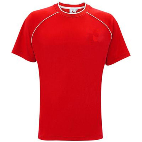 Rotes Polyester Fußballtrikot