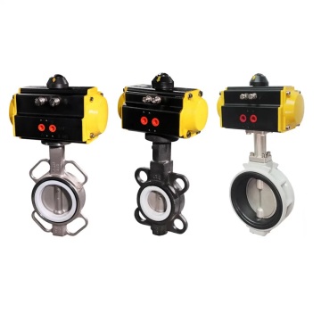 Spring Return Pneumatic Rotary Actuator Butterfly Valve