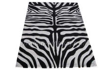 Black White Acrylic Hand-tufted Rug, Modern Style Zebra Pattern Area Rugs