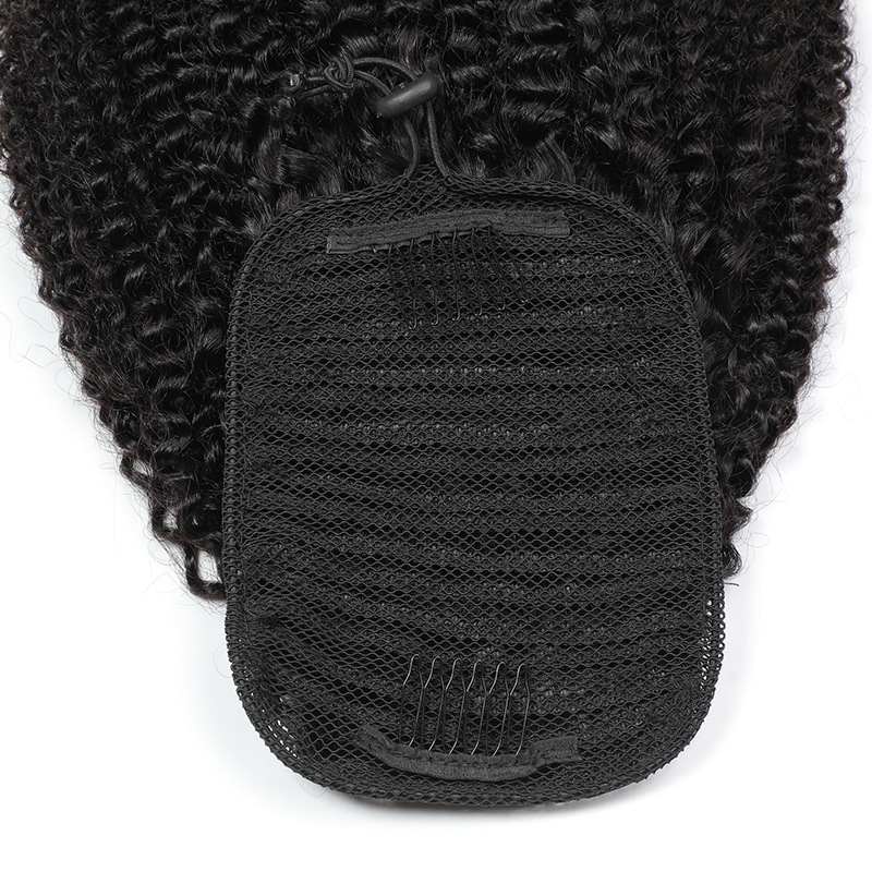 Wholesale Remy Long Wavy Ponytail Hair afro kinky curly Drawstring Ponytails Clip in Hairpiece Ponytail for Black women