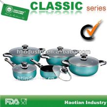 Aluminum 10pcs non stick coating cookware set