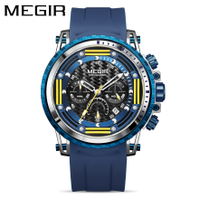 2023 Megir Men's Sport Chronograph Watch - Waterproof Multifunction Quartz Wristwatch