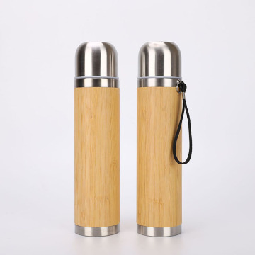 450ML Bamboo Water Bottle with Steel Lid