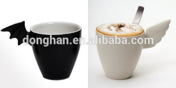 ceramic coffee mug with small handle