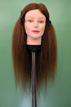 100% Natural Hair Mannequin Head with Natural hair