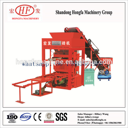 QT4-25 stone dust brick making machine/color brick making machine/manual concrete hollow block making machine