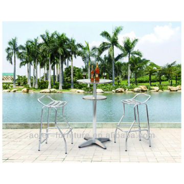 Outdoor garden aluminium bar table and chairs