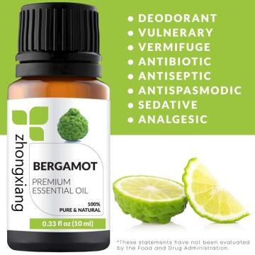 Aceite de bergamota orgánico 100% puro natural