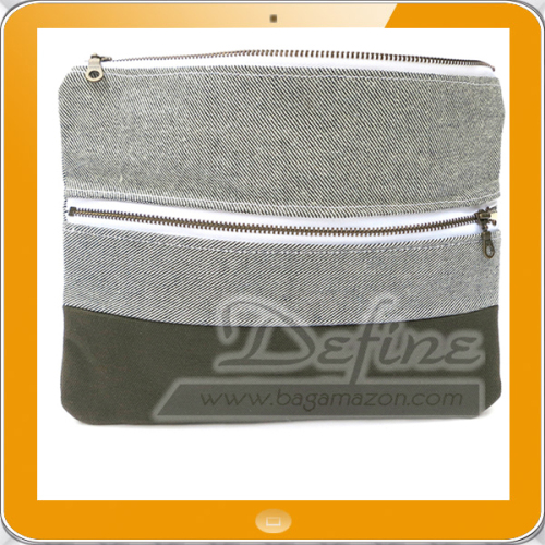 Multicolor choice travel portforlio bag with two zipper pockets