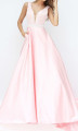 V Neck Beading Prom Dress Ball Gown