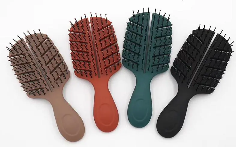 Curved Fast Dry Styling Detangling Vented Styling Hair Brush for Men & Women