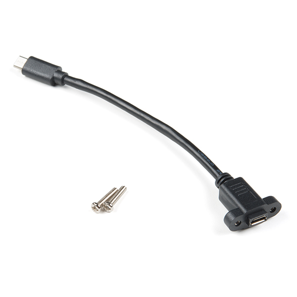Custom Male to Female Screw Panel Mount Micro  B USB Data Extension cable