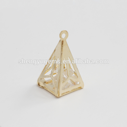 diy pendant brass jewelry with gold plated