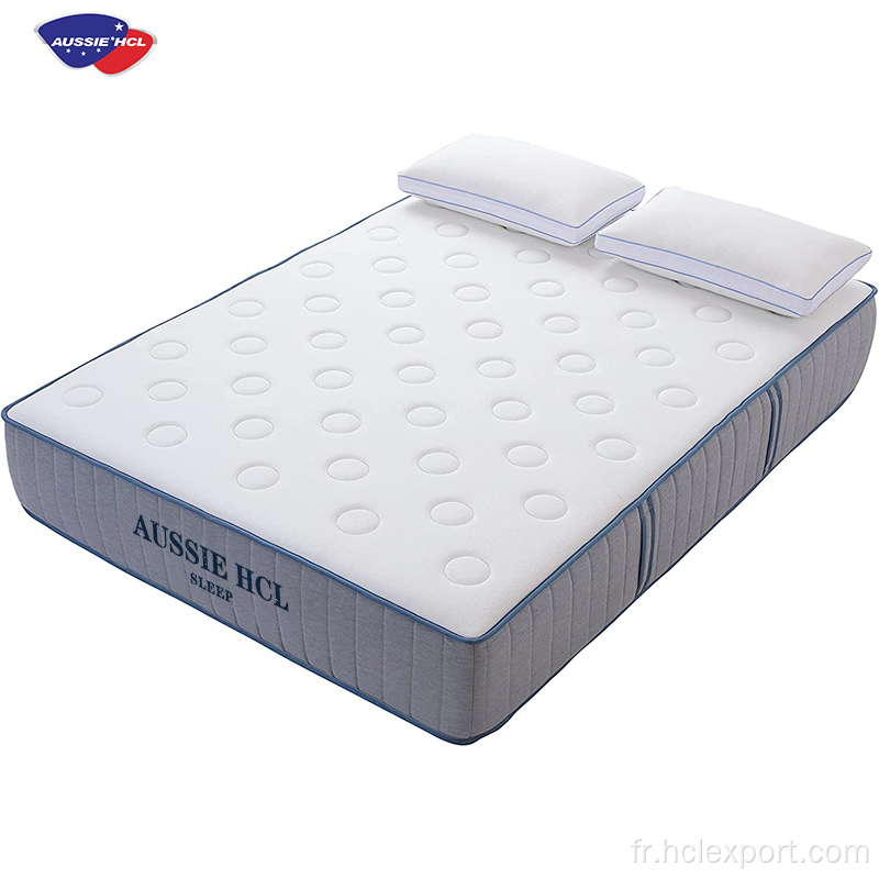 Matelas en mousse à mémoire de gel avec poche individuelle