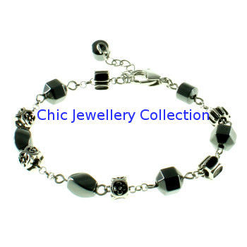 Customized Br1393 Womens Stainless Steel Bracelets With Rhinestone