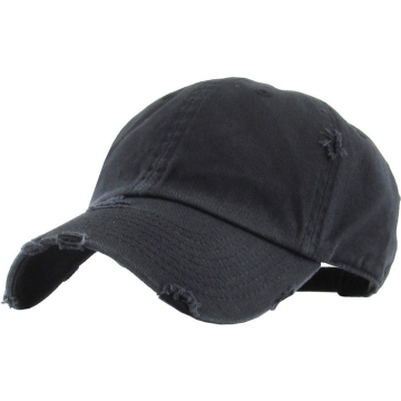 Solid blank damaged washed cotton  baseball cap